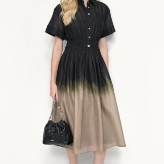 OMBRÉ MIDI SHIRT DRESS