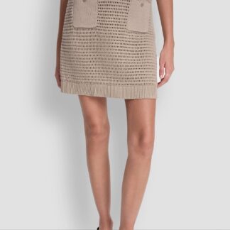 CROCHET STITCH SKIRT WITH FRONT POCKET