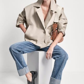 SINGLE-BREASTED MILITARY SHORT TRENCH