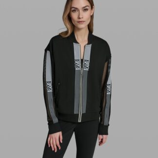 LOGO STRIPE MESH TRACK JACKET