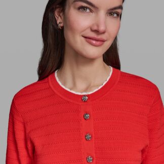 SHORT SLEEVE CONTRAST COLLAR SWEATER