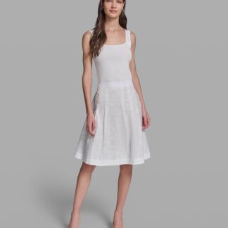 EMOJI EYELET MIDI A-LINE SKIRT