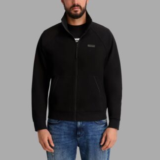 PONTE TRACK JACKET WITH LEATHER LOGO PATCH