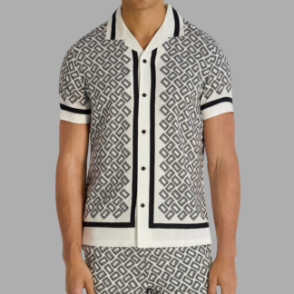 DOUBLE L PRINTED BUTTON FRONT SHIRT