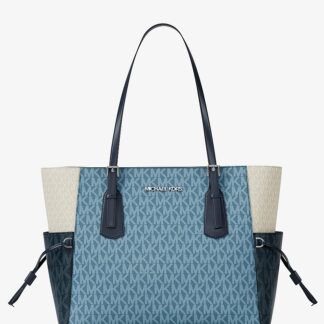 Voyager Large Color Block Signature Logo Tote Bag