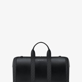 Cooper Pebbled Leather And Signature Logo Duffel Bag