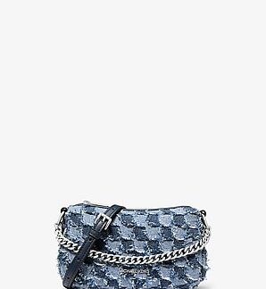 Carmela Small Patchwork Denim Convertible Crossbody Bag