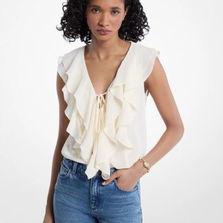 Ruffled Georgette Blouse