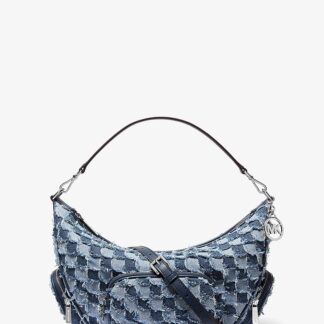 Merritt Medium Patchwork Denim Convertible Shoulder Bag